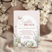Elegante Spring Flower Easter Brunch Kaart