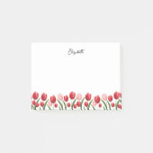 Elegante Spring Flower Tulip Roze en Rood Post-it® Notes (Voorkant)