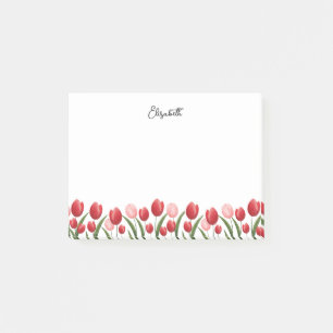 Elegante Spring Flower Tulip Roze en Rood Post-it® Notes