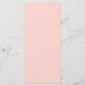 Elegante Spring Roos Blush Roze bruiloft Menu (Achterkant)