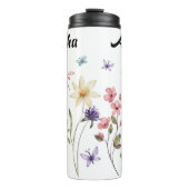 Elegante Spring Summer Wildflowers Waterfles Thermosbeker (Voorkant)