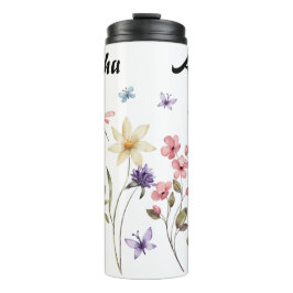 Elegante Spring Summer Wildflowers Waterfles Thermosbeker