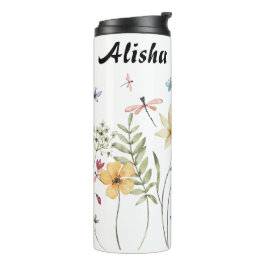 Elegante Spring Summer Wildflowers Waterfles Thermosbeker