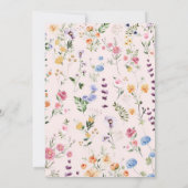 Elegante Spring Wildflower Meadow Garden Wedding Kaart (Achterkant)
