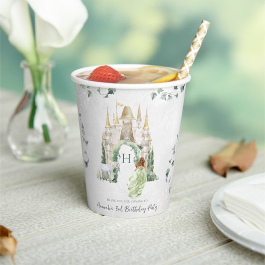 Elegante sprookjesprinses | Verjaardagsfeestje Papieren Bekers (Insitu)