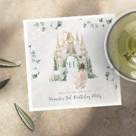 Elegante sprookjesprinses | Verjaardagsfeestje Servet