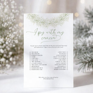 Elegante Spy Met Camera Bruiloft Borrelspel Flyer