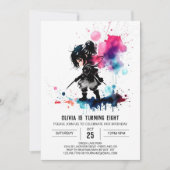 Elegante Spy Ninja Digitale Meisje Verjaardag Kaart (Voorkant)