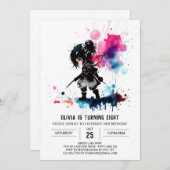 Elegante Spy Ninja Digitale Meisje Verjaardag Kaart (Voorkant / Achterkant)