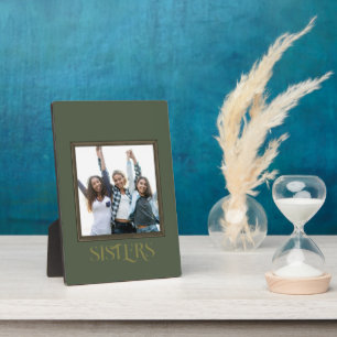 Elegante Square Sisters Keepsake Foto Lijst Fotoplaat