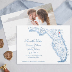 Elegante St. Augustine Florida bruiloft marine kaa Save The Date