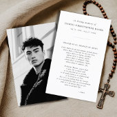 Elegante St. Francis Fotogebed Kaart Visitekaartje