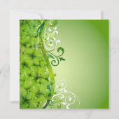 Elegante St. Patrick's Day-klaver en -krullen Kaart (Achterkant)