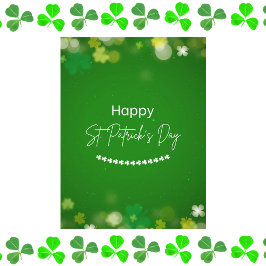 Elegante St. Patrick's Day Shamrock Briefkaart