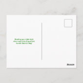 Elegante St. Patrick's Day Shamrock Briefkaart (Achterkant)