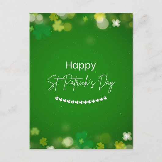 Elegante St. Patrick's Day Shamrock Briefkaart (Voorkant)