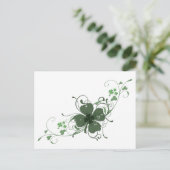 Elegante St. Patrick's Day Shamrock Design Art Briefkaart (Staand voorkant)