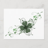 Elegante St. Patrick's Day Shamrock Design Art Briefkaart (Voorkant)