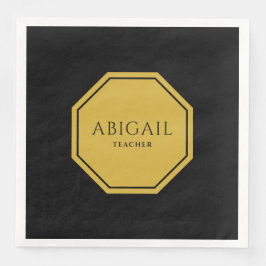 Elegante standaard servetten met eigen naam en tit