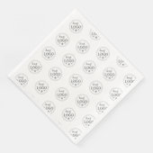 Elegante standaard servetten met eigen naam en tit (Hoek)