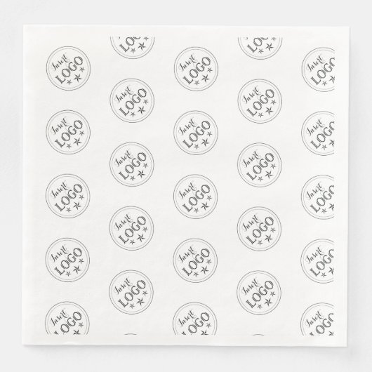 Elegante standaard servetten met eigen naam en tit (Voorkant)