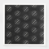 Elegante standaard servetten met eigen naam en tit (Voorkant)