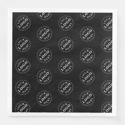 Elegante standaard servetten met eigen naam en tit (Voorkant)