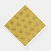 Elegante standaard servetten met eigen naam en tit (Hoek)