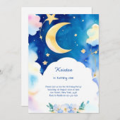 Elegante Stardust Night Sky Verjaardag Kaart (Voorkant / Achterkant)