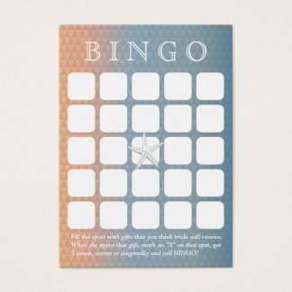 Elegante Starfish 5x5 Vrijgezellenfeest Bingo Kaar Visitekaartjes