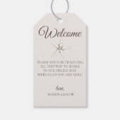 Elegante Starfish bruiloft welkomsttas Cadeaulabel (Voorkant)