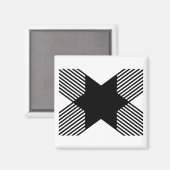 Elegante start met letter X monogram Magneet (Voorkant / Achterkant)