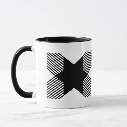 Elegante start met letter X monogram Mok (Links)
