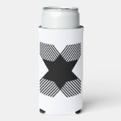 Elegante start met letter X monogram Seltzer Blikjeskoeler (Seltzer Voorkant)