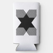 Elegante start met letter X monogram Seltzer Blikjeskoeler (Achterkant)