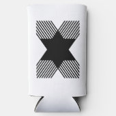 Elegante start met letter X monogram Seltzer Blikjeskoeler (Voorkant)