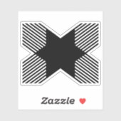Elegante start met letter X monogram Sticker (Vel)