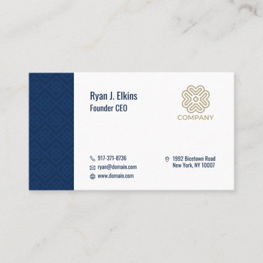 Elegante startup, manager, CEO & oprichter Visitekaartje (Voorkant)