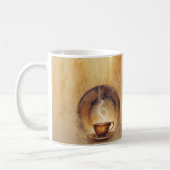 Elegante Steaming Teacup Art Mok (Links)