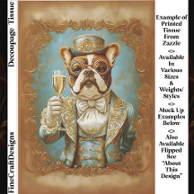 Elegante Steampunk Bulldog Champagne FR8L Decoupag