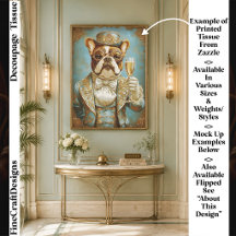 Elegante Steampunk Bulldog Champagne FR8R Decoupag