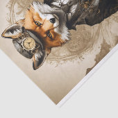 Elegante  Steampunk Fox Tissuepapier (Detail)