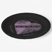 Elegante steampunk hart bruiloft receptie classy papieren bordje (Gekanteld)