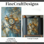 Elegante Steampunk Klok & Lantaarns A8 Decoupage Tissuepapier