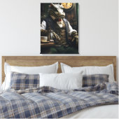 Elegante Steampunk Krokodil Klok Maker Krokodil Canvas Afdruk (Insitu (Slaapkamer))