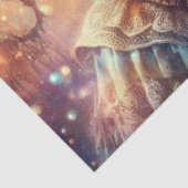 Elegante  Steampunk Lady Raccoon Decoupage Tissuepapier (Detail)