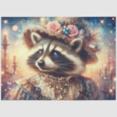 Elegante  Steampunk Lady Raccoon Decoupage Tissuepapier (Voorkant)