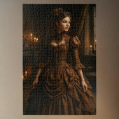 Elegante Steampunk Victoriaans Lady in Brown Legpuzzel