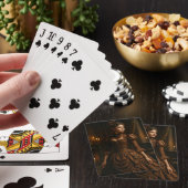 Elegante Steampunk Victoriaanse Dame in Bruin  Pokerkaarten (Insitu)