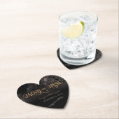 Elegante Steampunk Zwarte Trouwdag Kartonnen Onderzetters (Insitu)